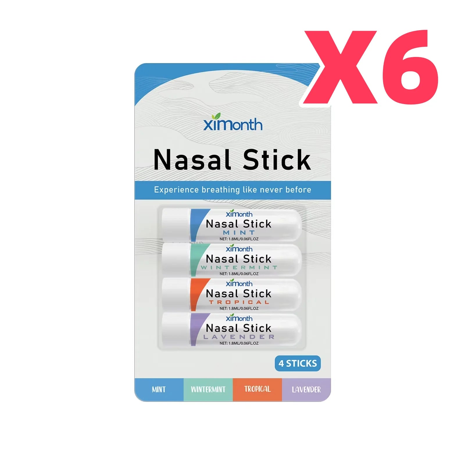 Nasal Stick 4 Pack Boom Boost Focus Enhance Breath Long Lasting Refreshing Sensation Aromatherapy Inhalation Cooling Oil Stick