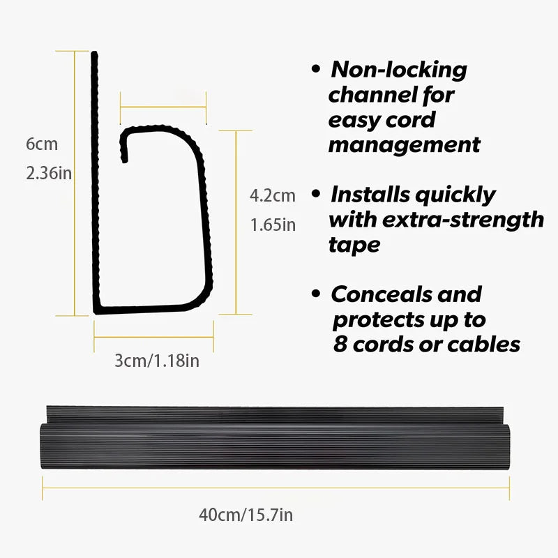 Under Desk Cable Management Tray – No Drilling Channel Desk Cable Organizer Accessories