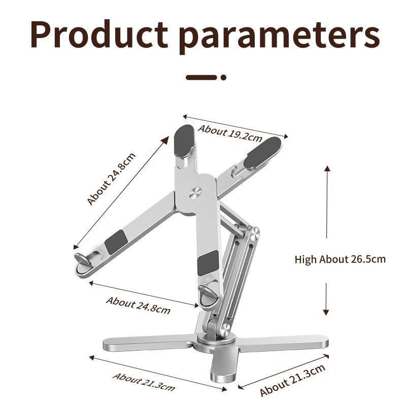 Foldable 360° Rotating Laptop Stand – Adjustable Aluminum Alloy Notebook Holder with Heat Dissipation