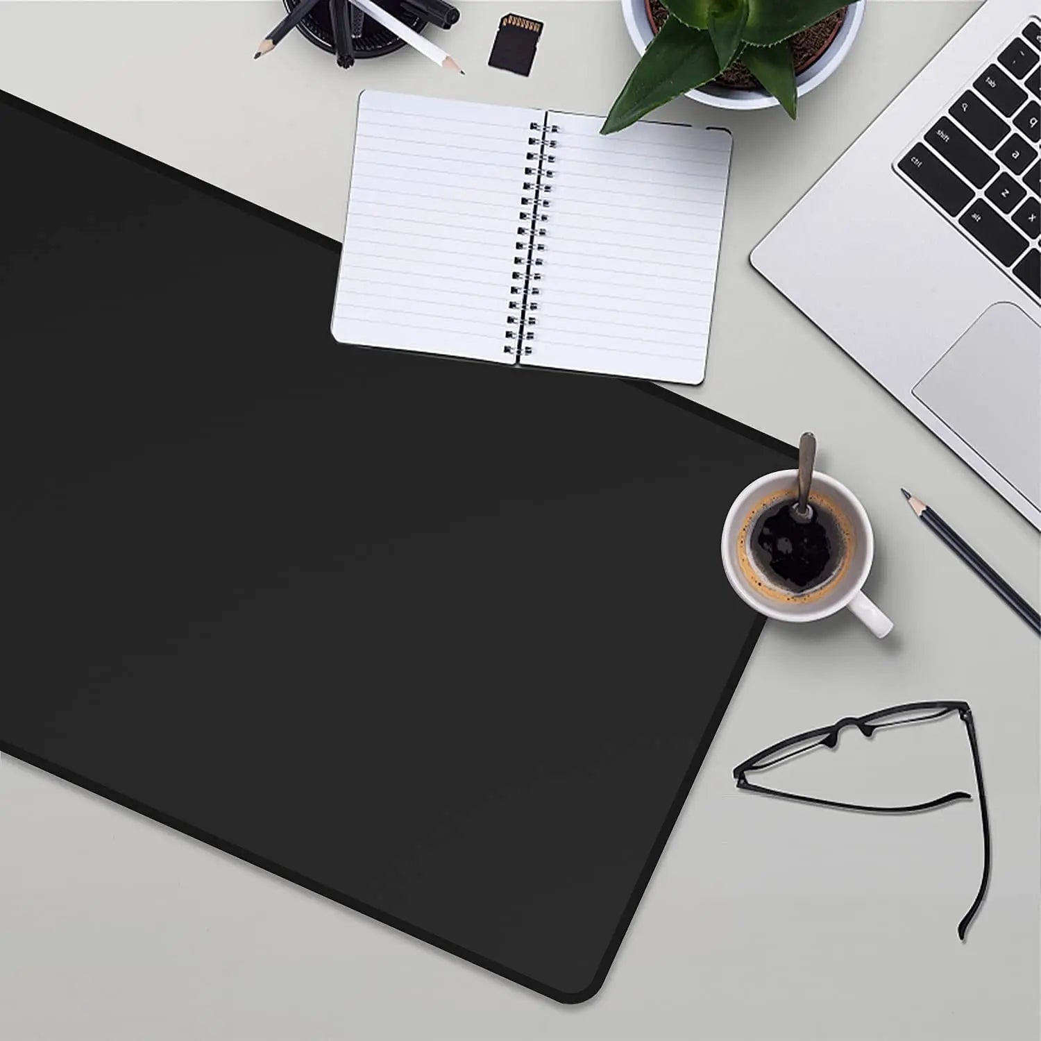 XXL Black Gaming Mouse Pad – Large Non-Slip Rubber Desk Mat for Keyboard & Mouse (Multiple Sizes)