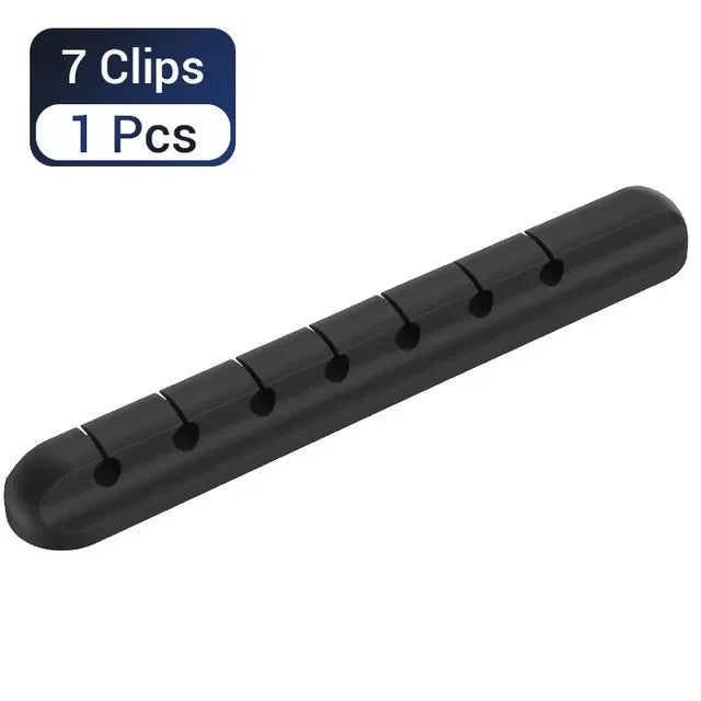 Silicone USB Cable Organizer – Desktop Charging Cable Winder Clip for Mouse, Earphone & Accessories