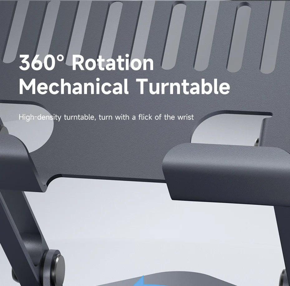 Hagibis 360° Rotating Tablet Stand – Adjustable Aluminum Dual Rod Foldable Holder for iPad Pro, Switch & ROG