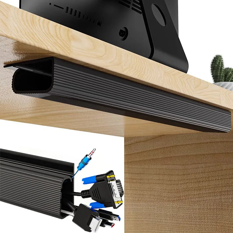 Under Desk Cable Management Tray – No Drilling Channel Desk Cable Organizer Accessories