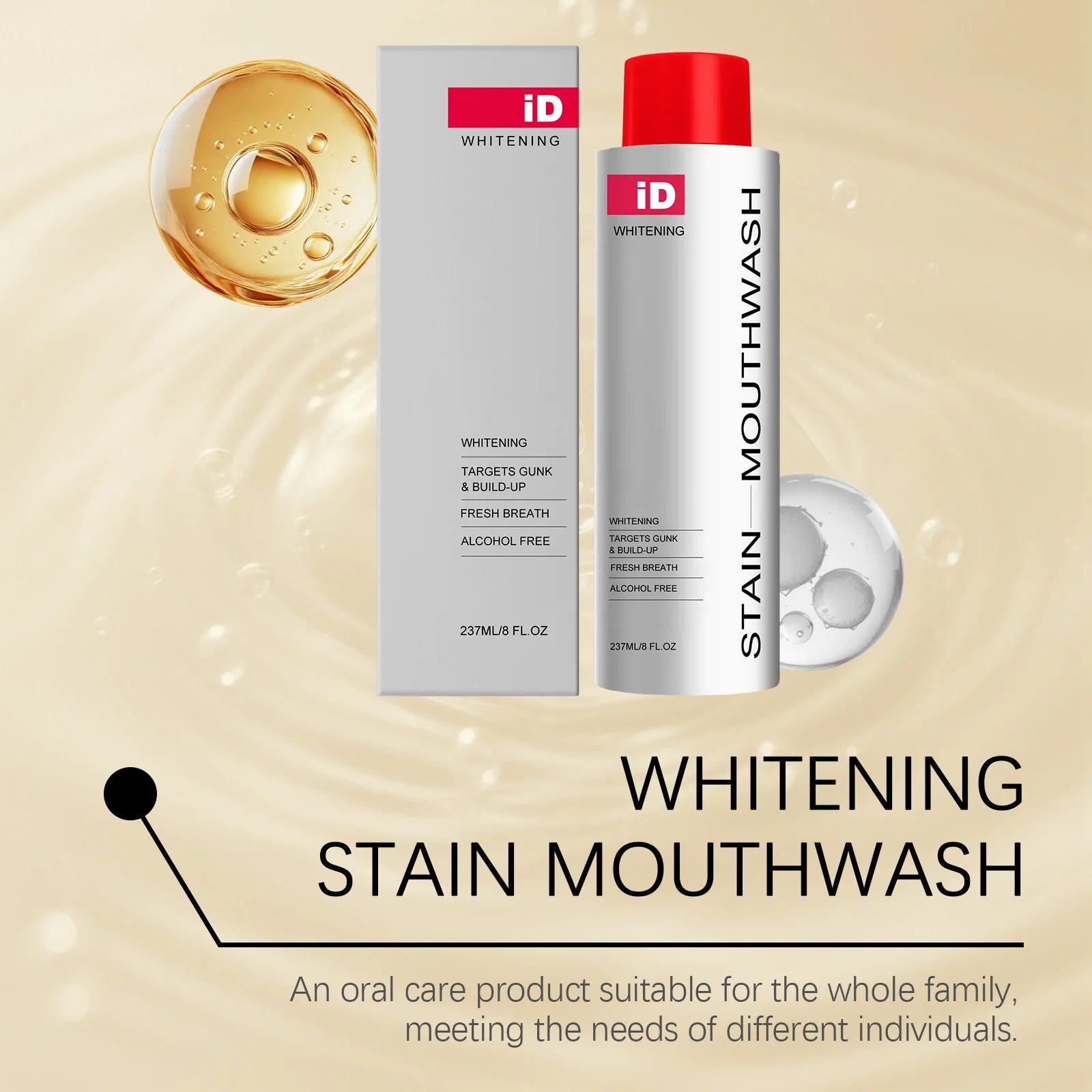 Instant Whitening Mouthwash Remove Mouth Bad Odor Reduce Teeth Stains Comtable Quick Oral Cleansing Refreshing Menthol Mouthwash