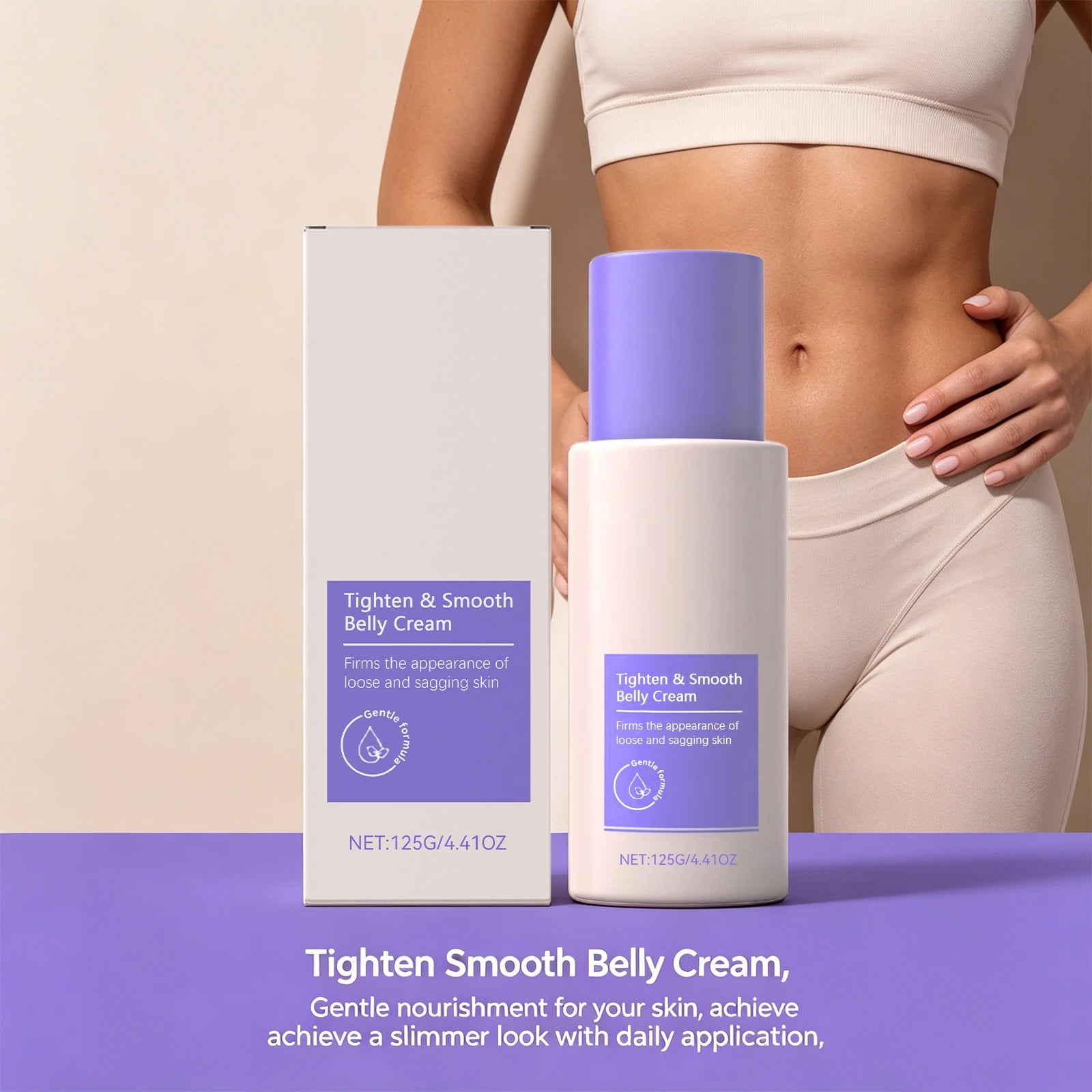 Firming Body Cream Tighten the Abdomen Improves Loose Sagging Skin Define Curves Tight Smooth Belly Cream 125g
