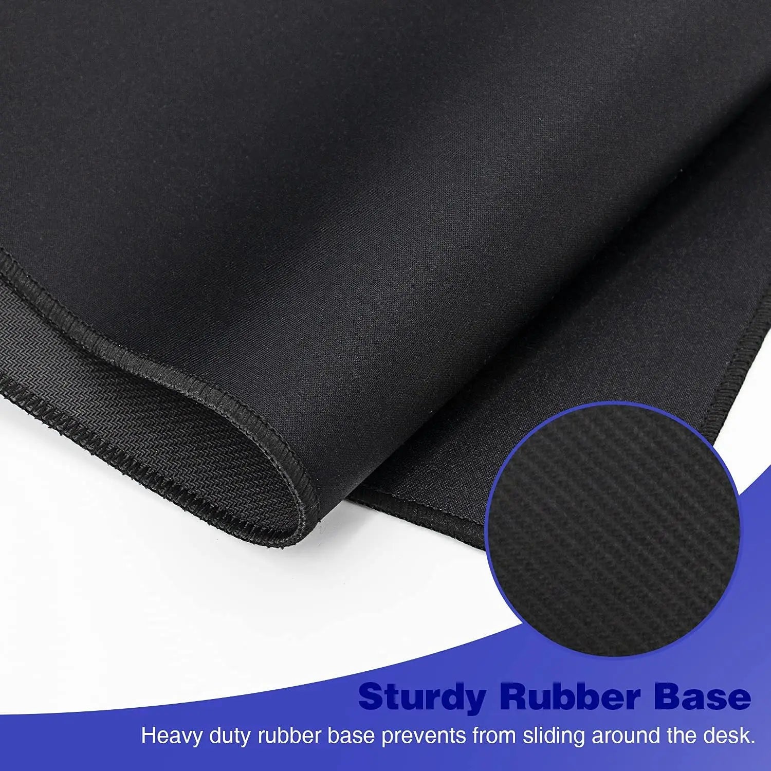 XXL Black Gaming Mouse Pad – Large Non-Slip Rubber Desk Mat for Keyboard & Mouse (Multiple Sizes)