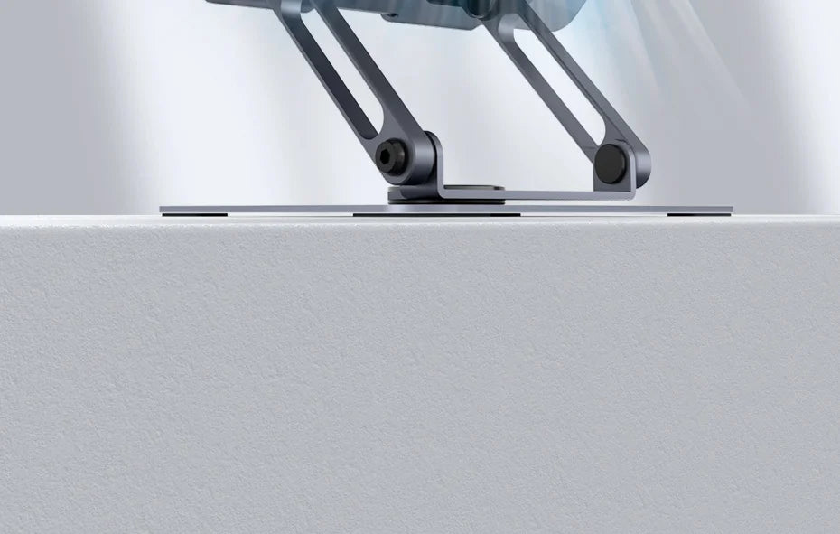 Hagibis 360° Rotating Tablet Stand – Adjustable Aluminum Dual Rod Foldable Holder for iPad Pro, Switch & ROG