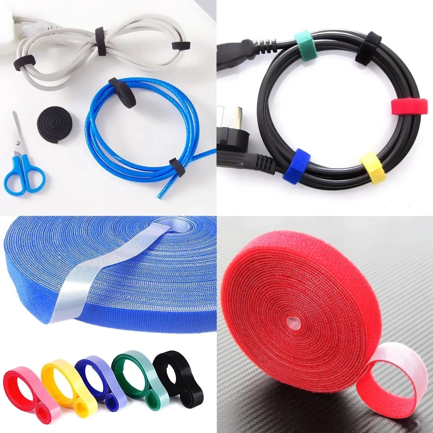 1/5M Cable Organizer Tape – Nylon Wire Management Strap for Earphones, Mouse & Charging Cables