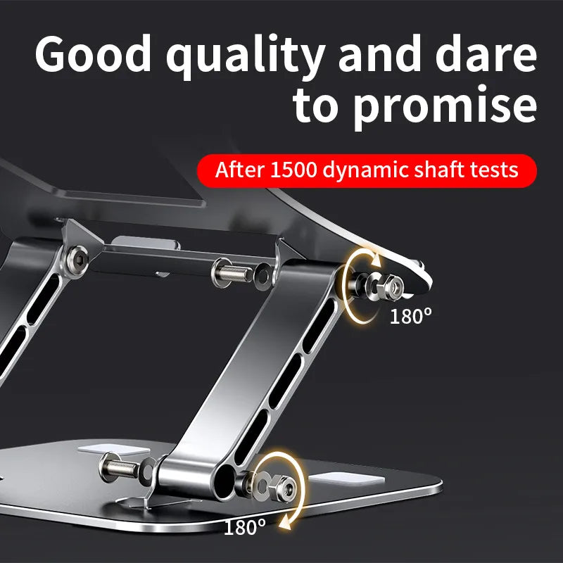 Adjustable Aluminum Alloy Laptop & Tablet Stand – Foldable Cooling Stand for Up to 17" Devices