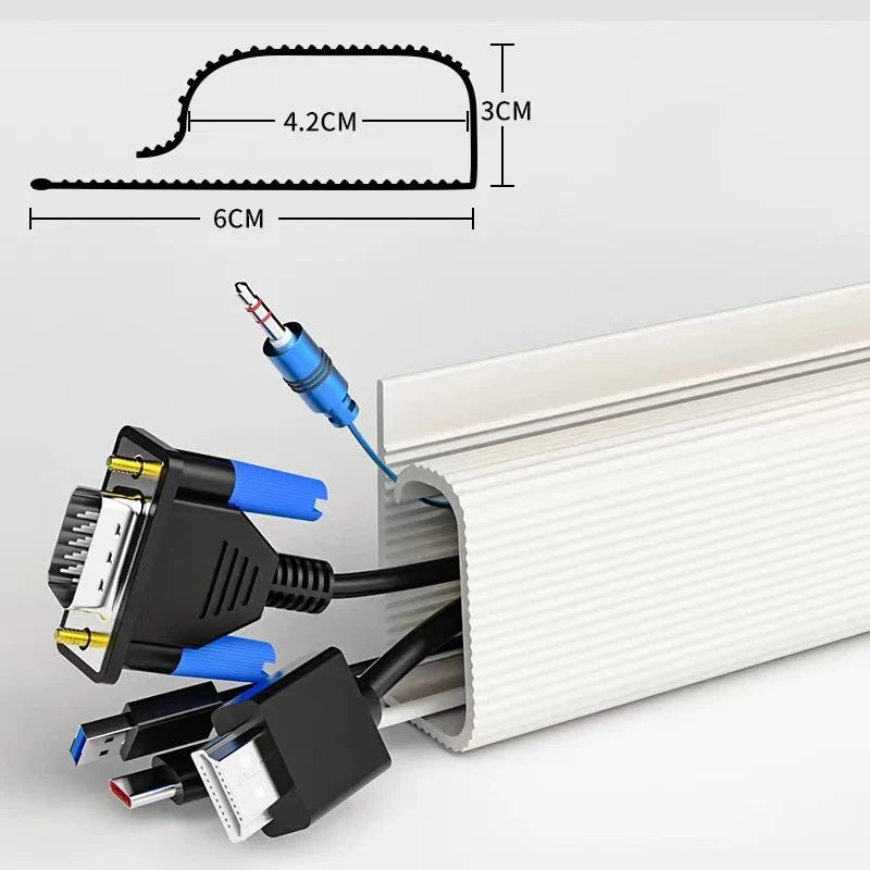Under Desk Cable Management Tray – No Drilling Channel Desk Cable Organizer Accessories