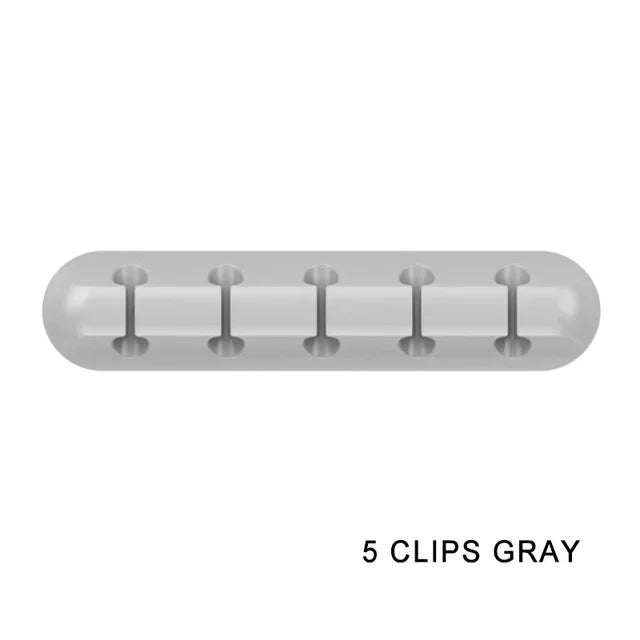 Silicone USB Cable Organizer – Desktop Charging Cable Winder Clip for Mouse, Earphone & Accessories