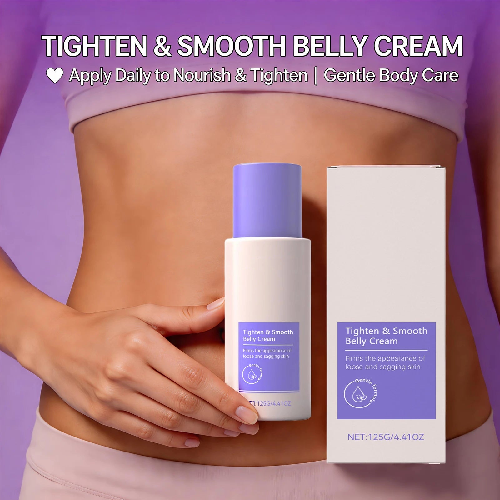 Firming Body Cream Tighten the Abdomen Improves Loose Sagging Skin Define Curves Tight Smooth Belly Cream 125g
