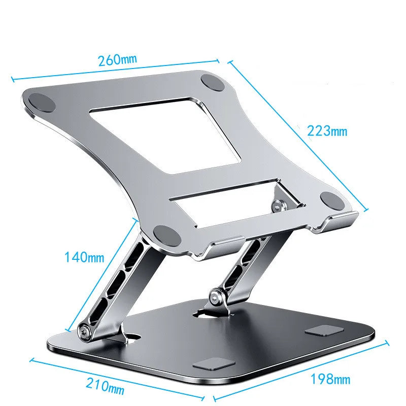 Adjustable Aluminum Alloy Laptop & Tablet Stand – Foldable Cooling Stand for Up to 17" Devices
