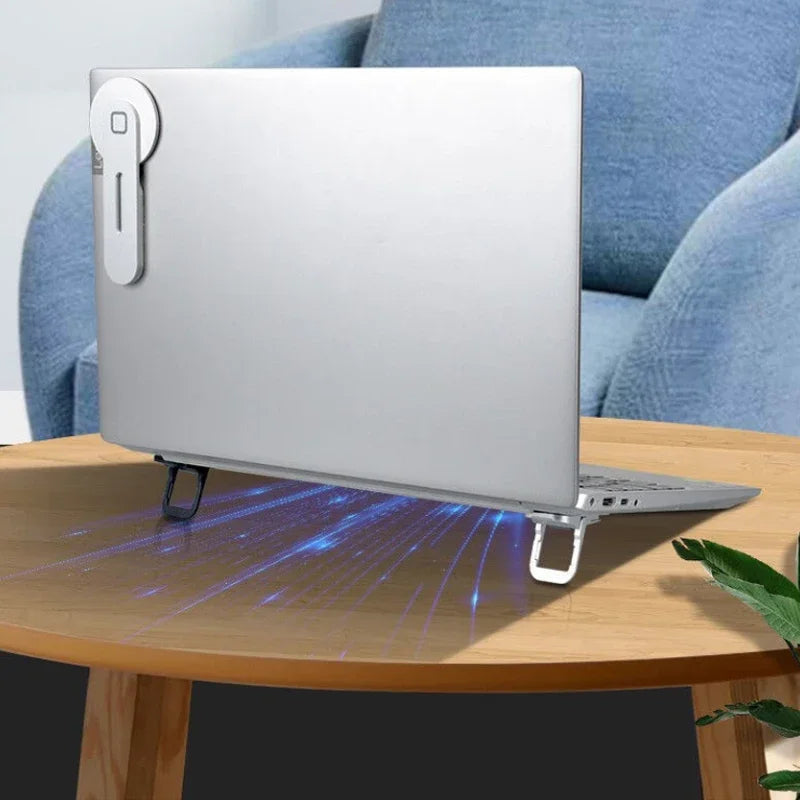 2PCS Mini Foldable Laptop Stand – Invisible Self-Adhesive Adjustable Keyboard Riser for Laptop & Tablet