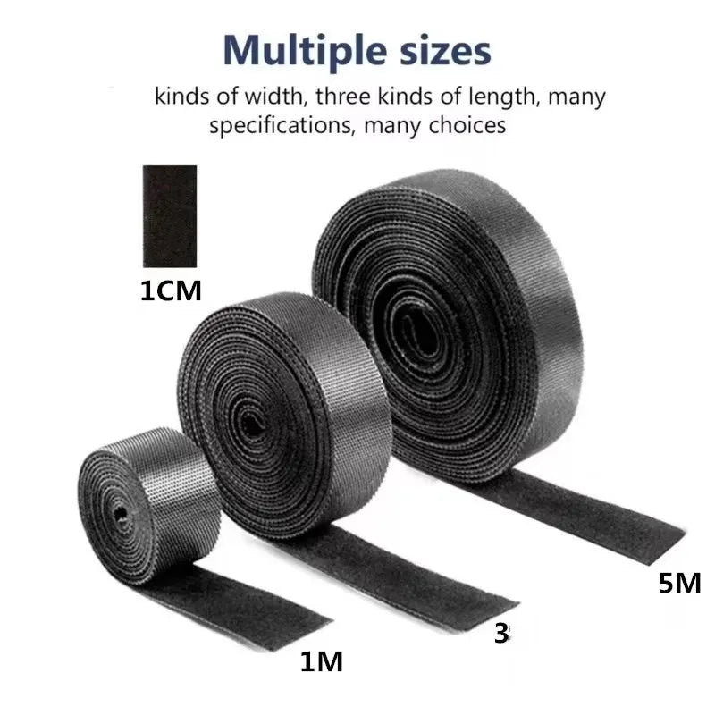 1/5M Cable Organizer Tape – Nylon Wire Management Strap for Earphones, Mouse & Charging Cables