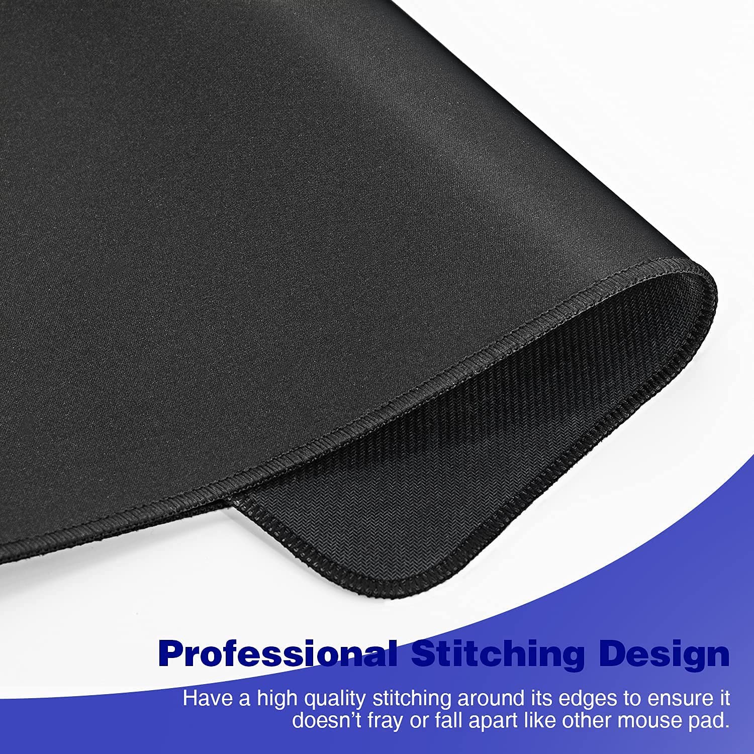 XXL Black Gaming Mouse Pad – Large Non-Slip Rubber Desk Mat for Keyboard & Mouse (Multiple Sizes)