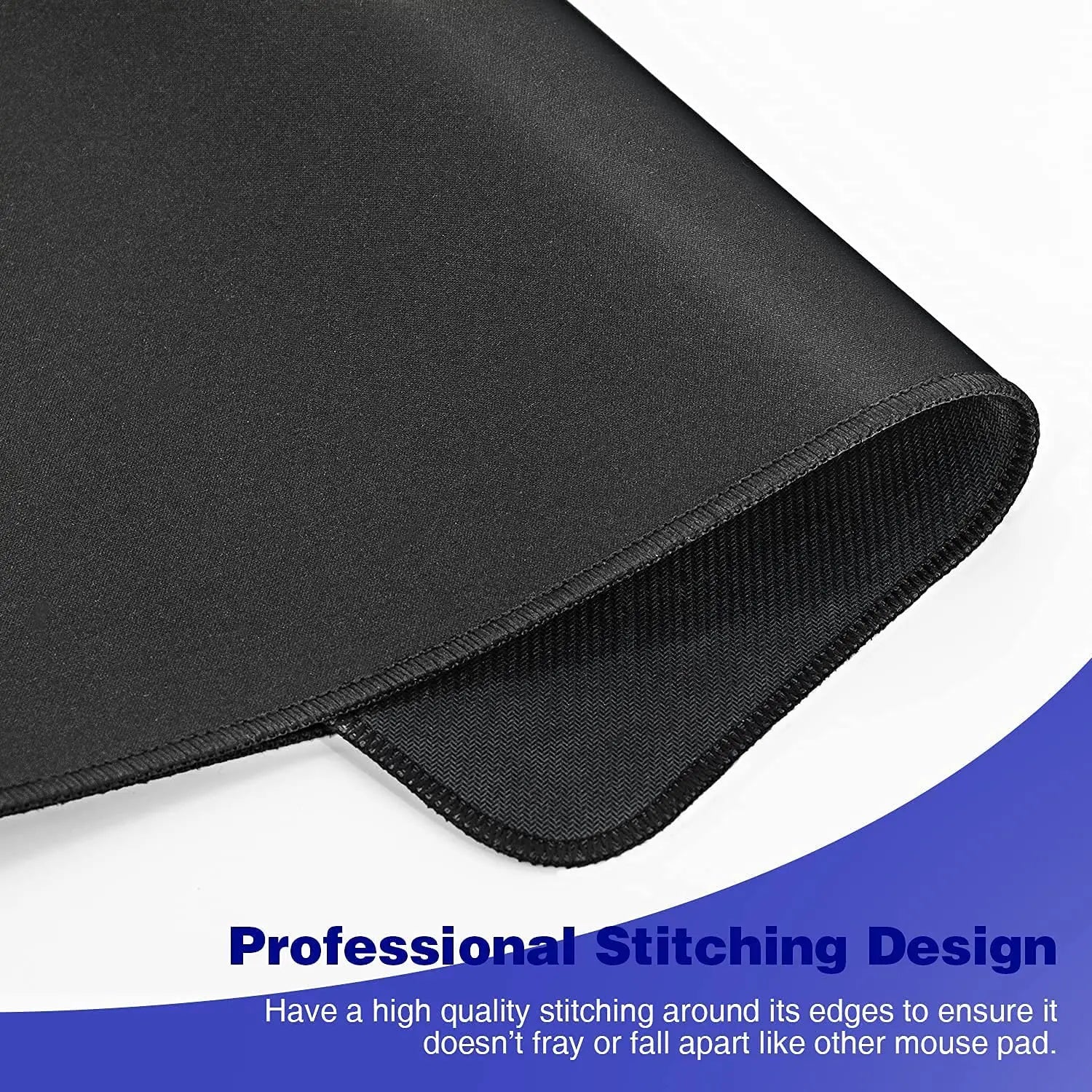 XXL Black Gaming Mouse Pad – Large Non-Slip Rubber Desk Mat for Keyboard & Mouse (Multiple Sizes)