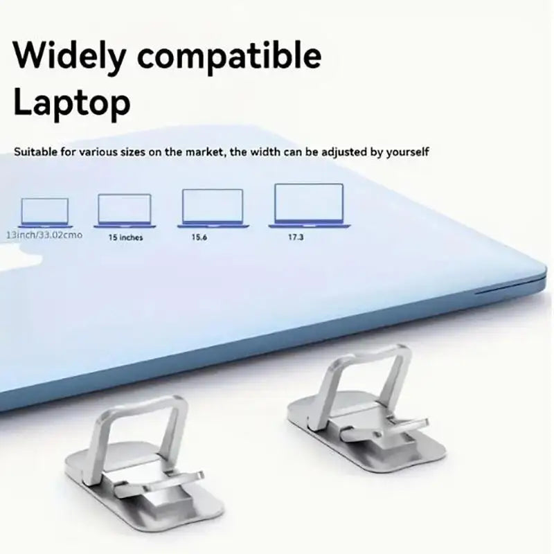 2PCS Mini Foldable Laptop Stand – Invisible Self-Adhesive Adjustable Keyboard Riser for Laptop & Tablet