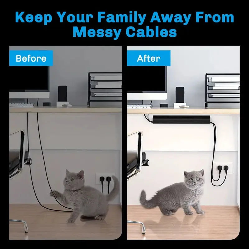 Under Desk Cable Management Tray – No Drilling Channel Desk Cable Organizer Accessories