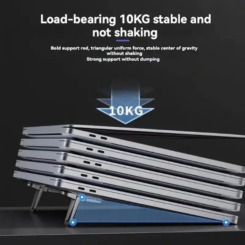 2PCS Mini Foldable Laptop Stand – Invisible Self-Adhesive Adjustable Keyboard Riser for Laptop & Tablet