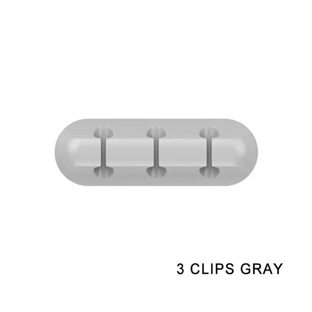 Silicone USB Cable Organizer – Desktop Charging Cable Winder Clip for Mouse, Earphone & Accessories