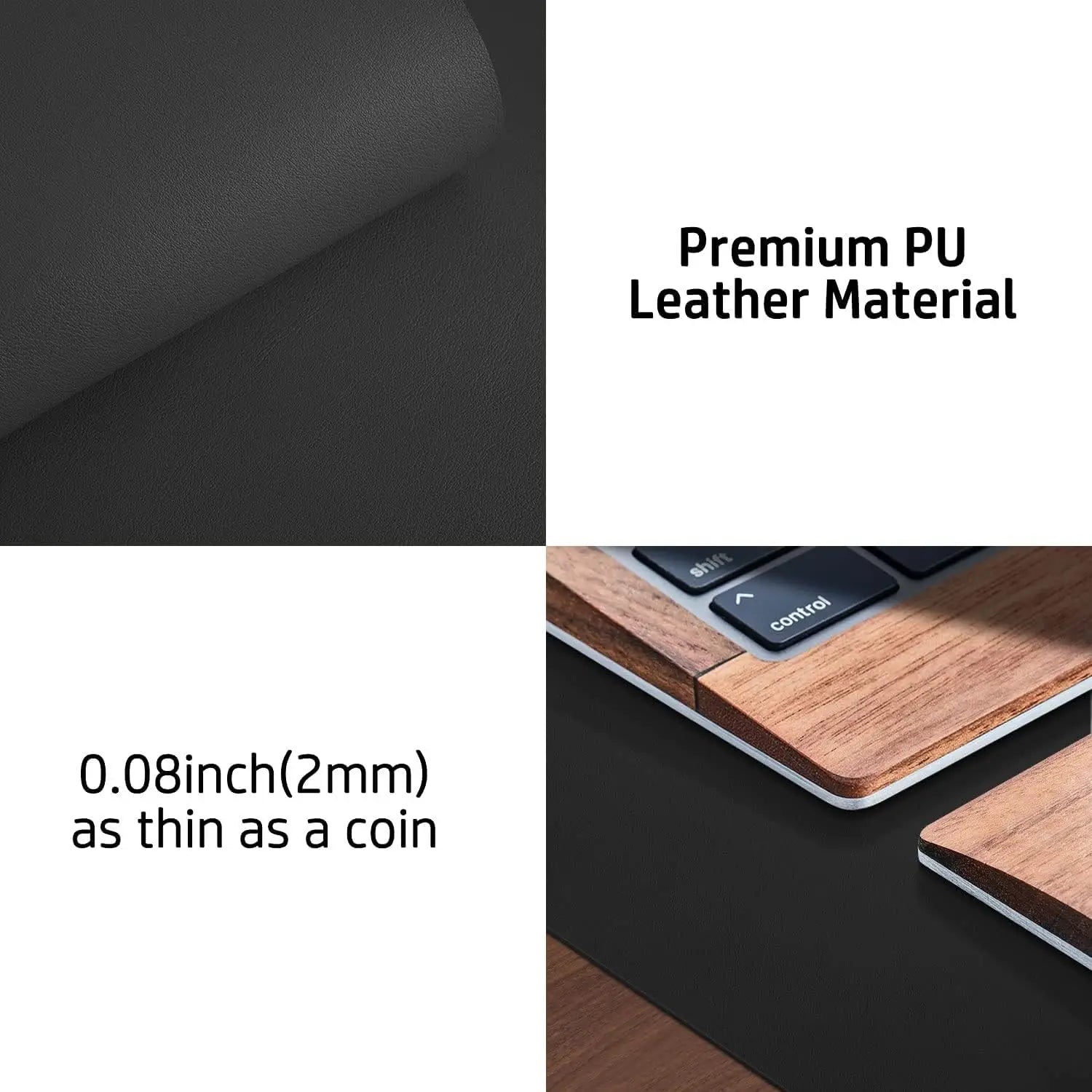 Mouse Pad Large Office Desk Mat, Waterproof PU Leather Desktop Keyboard Desk Pad Gaming Mousepad Desk Writing Pad