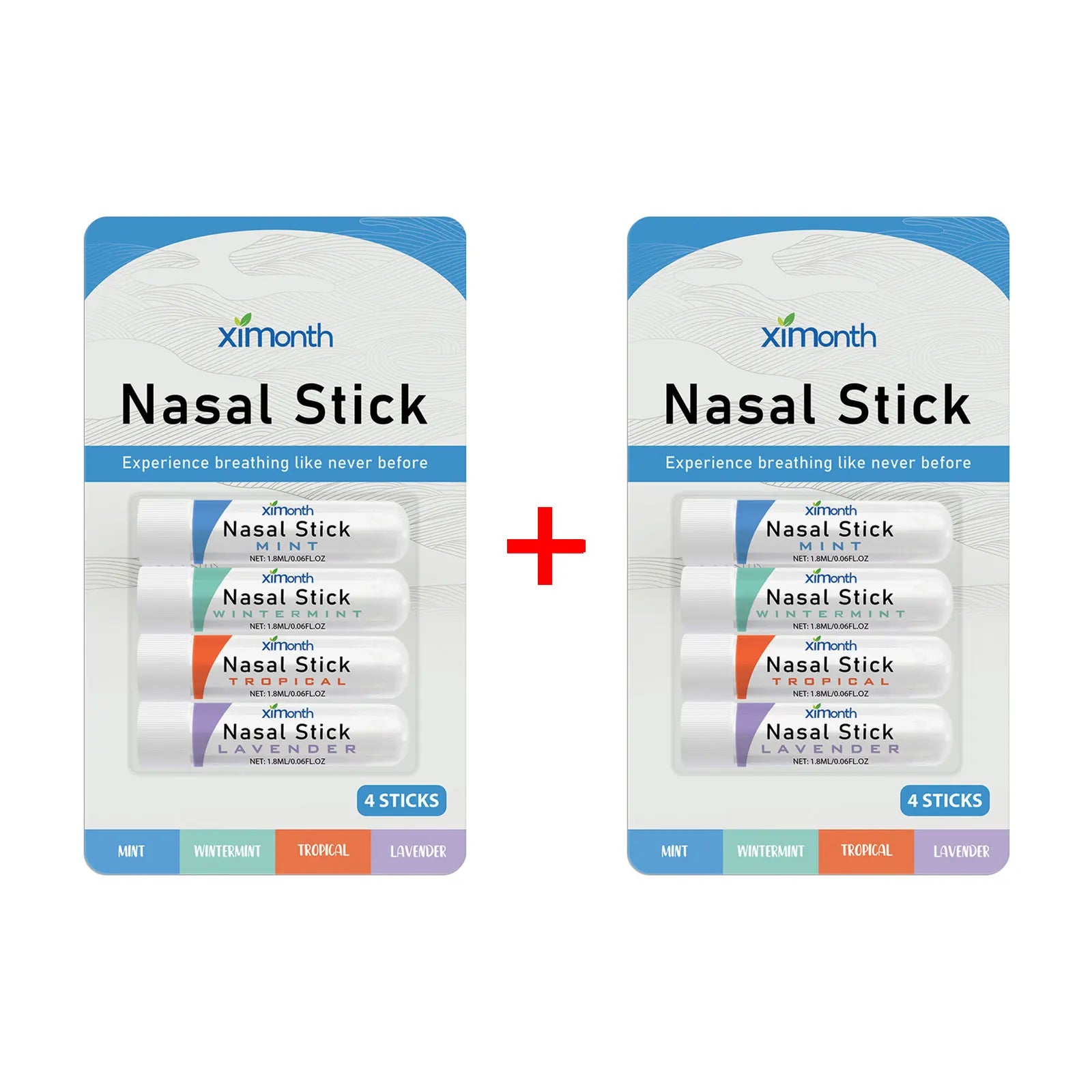Nasal Stick 4 Pack Boom Boost Focus Enhance Breath Long Lasting Refreshing Sensation Aromatherapy Inhalation Cooling Oil Stick