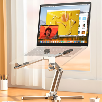 Foldable 360° Rotating Laptop Stand – Adjustable Aluminum Alloy Notebook Holder with Heat Dissipation