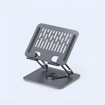 Hagibis 360° Rotating Tablet Stand – Adjustable Aluminum Dual Rod Foldable Holder for iPad Pro, Switch & ROG
